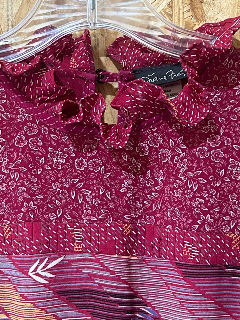 Diane Freis Vintage Maxi Dress, (RARE Georgette misspelled), Magneta/Pink - Picture 4 of 16